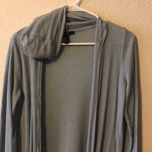 Forever 21 Ribbed Hooded Cardigan